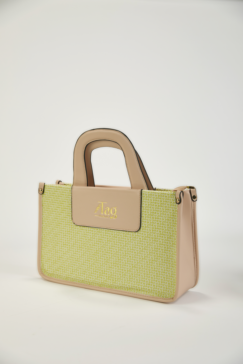 The City-Chic Mini Tote Bag Pastel Lime & Blush