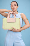 The City-Chic Mini Tote Bag Pastel Lime & Blush