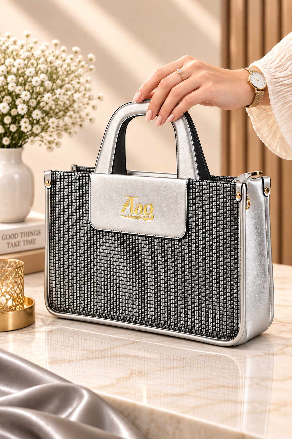 The City-Chic Mini Tote Bag  Gunmetal