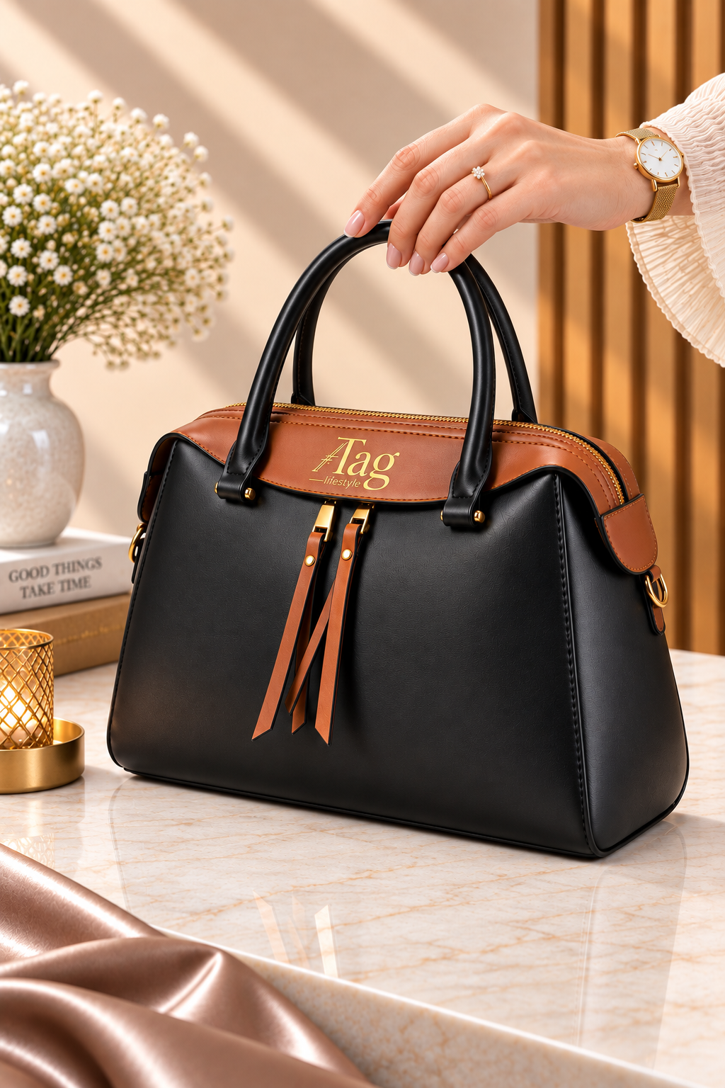 Women’s Satchel Handbag 2-Piece Set